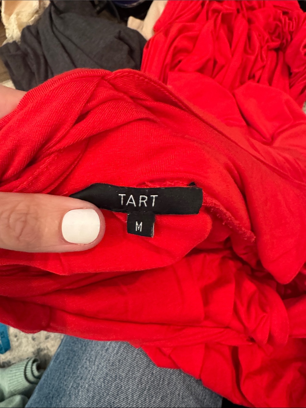 Tart V-Neck Red Sleeveless Prom Gown - Picture 2 of 5
